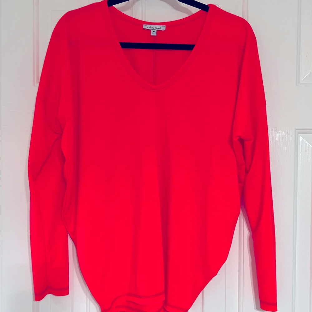 White Birch Bright Pink (neon) dolman style top size M